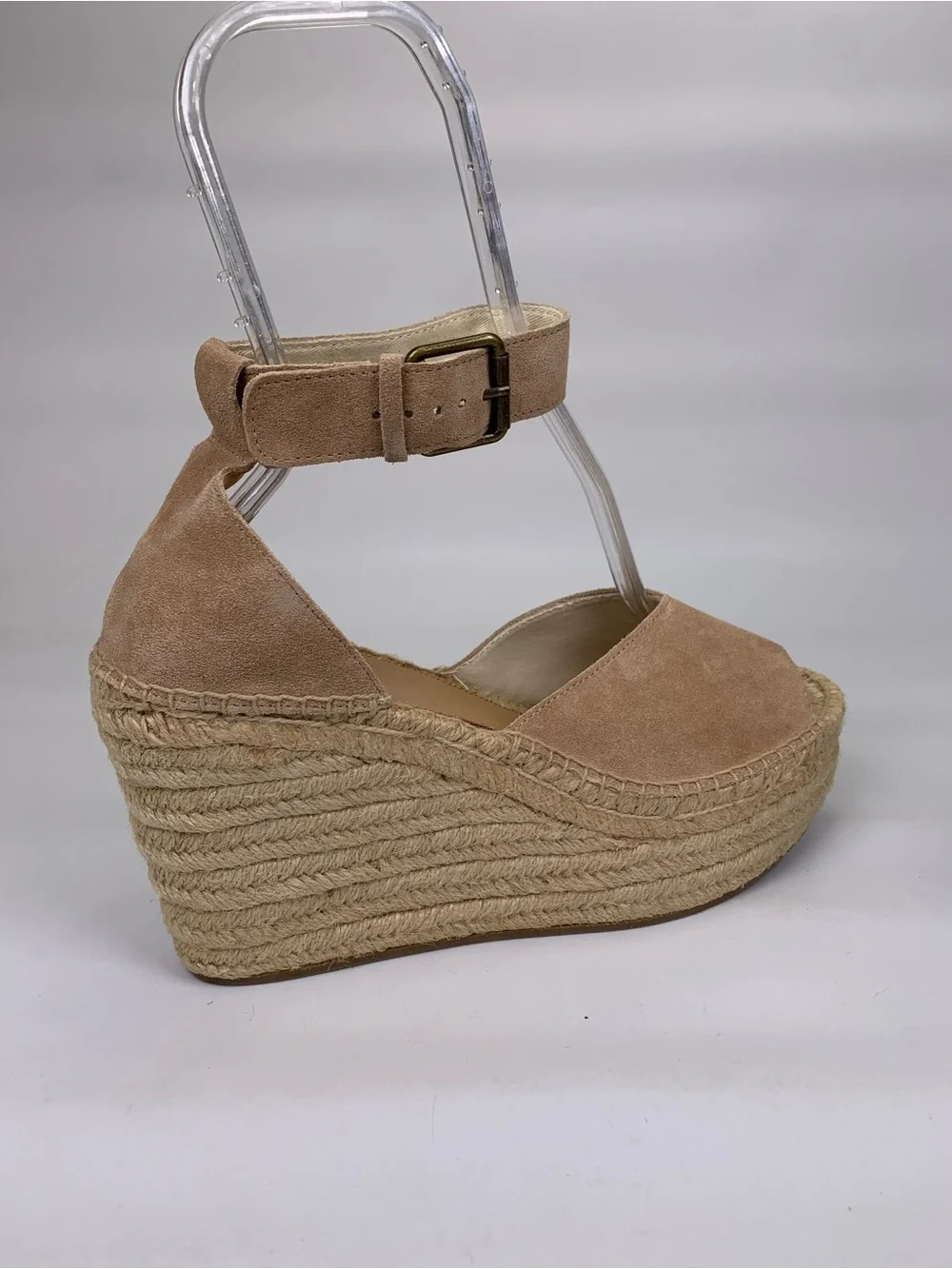 NEW! Soludos Positano Women Platform Wedge Sandals Size 11.0 M, Desert Tan Suede